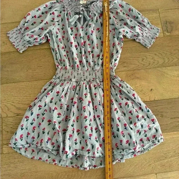 Roller Rabbit Floral Dress Blue Xs - Picture 3 of 7